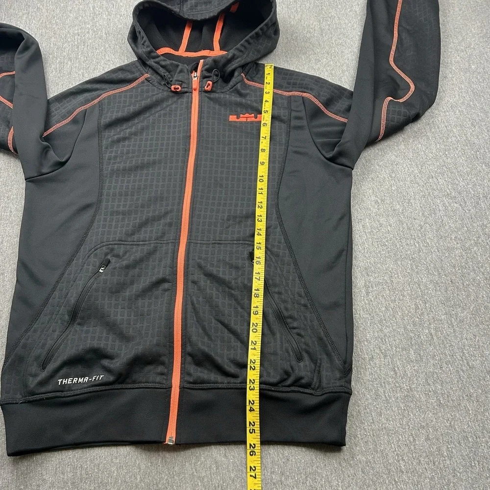 Nike LeBron Therma Fit Full Zip Sweatshirt Men's Small Fleece Lined Black Hoodie
